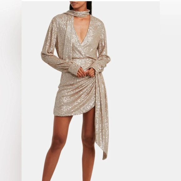 JONATHAN SIMKHAI
Sequin Embellished Tie Neck Bodysuit - Picture 2 of 8